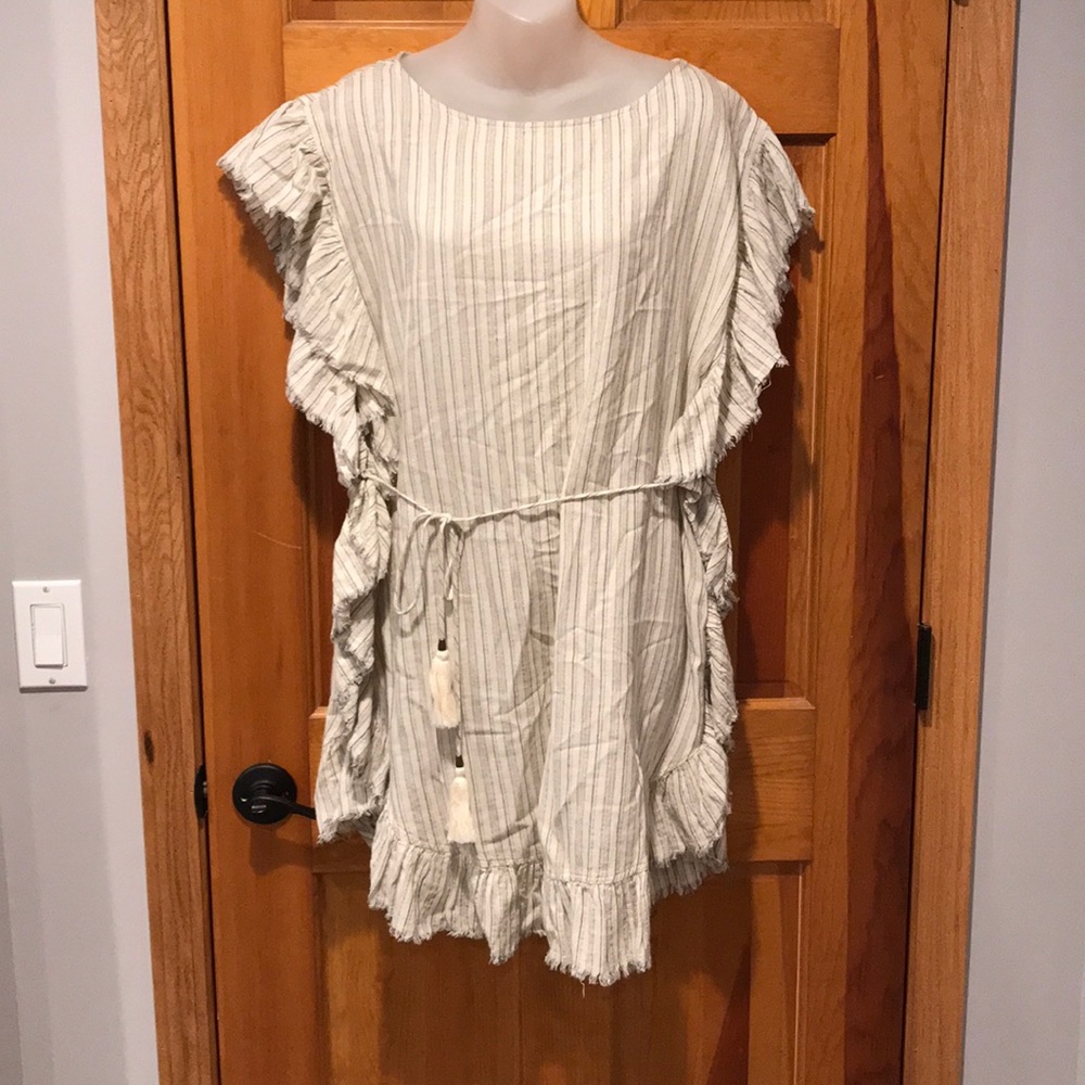 Raw edge tunic